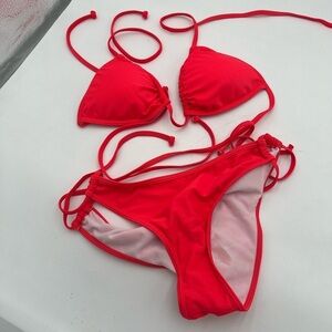 Vibrant Red Bikini Set